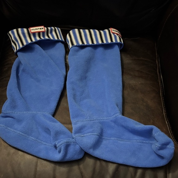 Hunter Boot Blue Striped Women's Large Insulated Socks - Picture 1 of 3